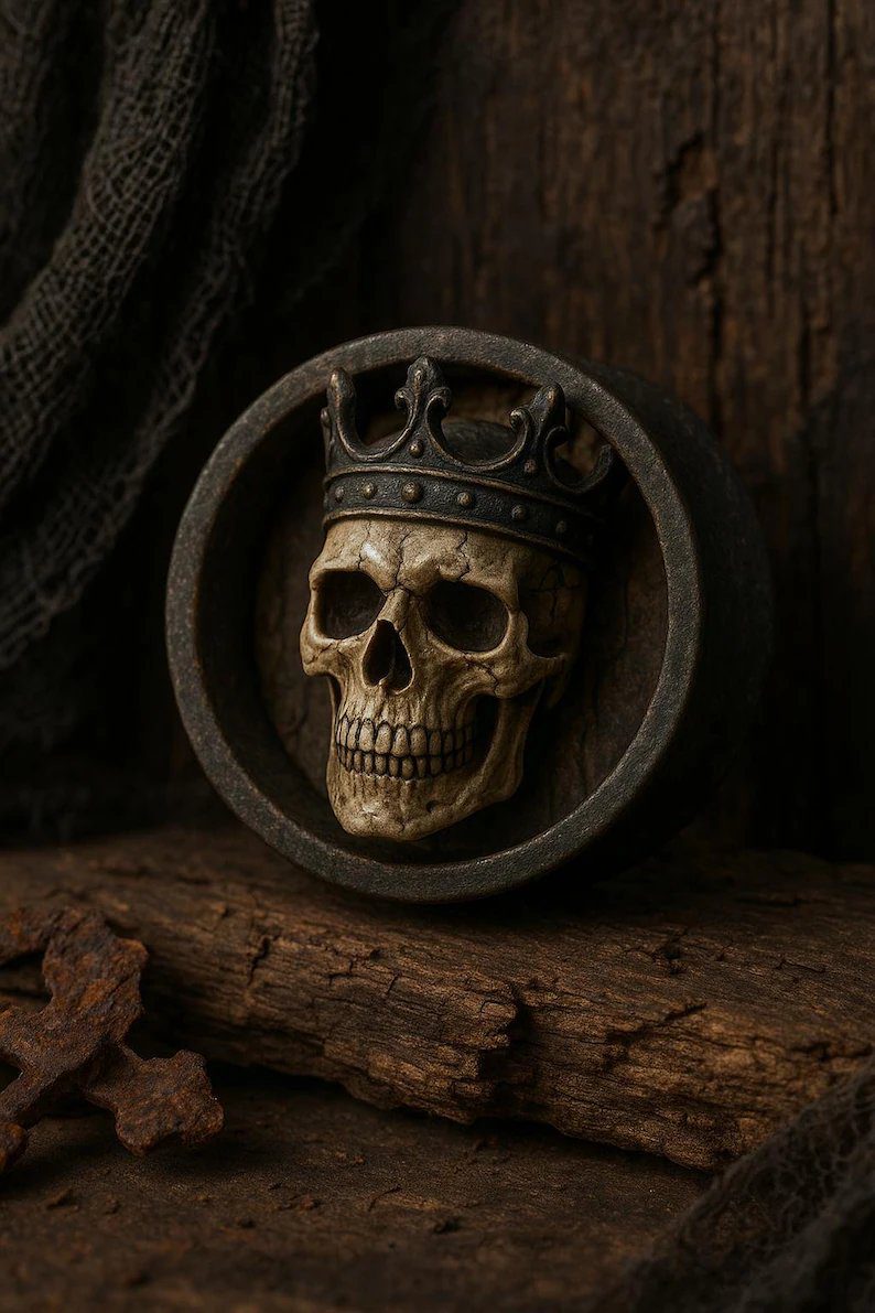 Skull and crown - Pre Order - Double Flared Ear Plugs
