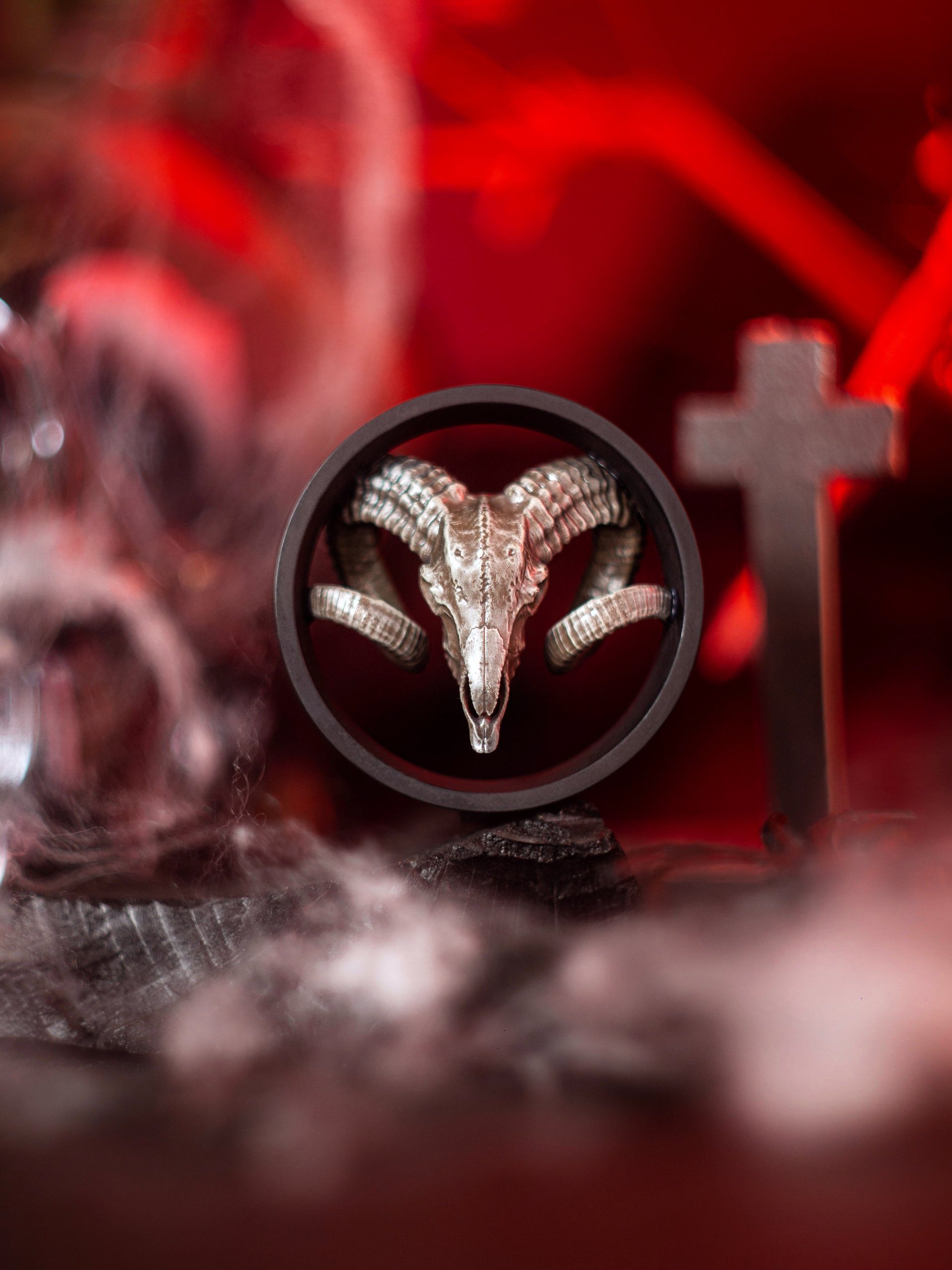 Ram Skull - Double Flared Ear Plugs
