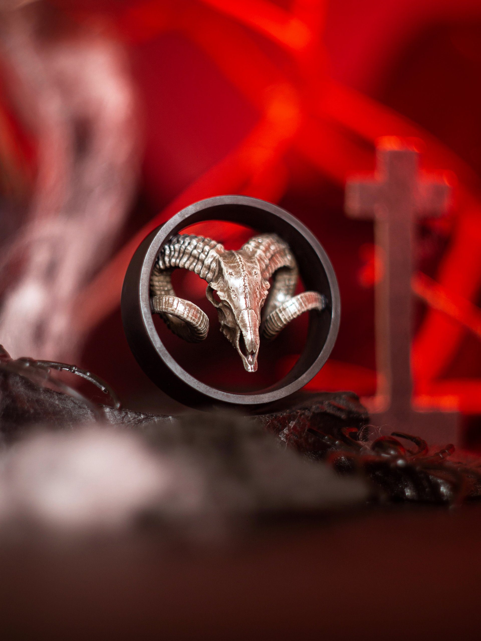 Ram Skull - Double Flared Ear Plugs - Image 2
