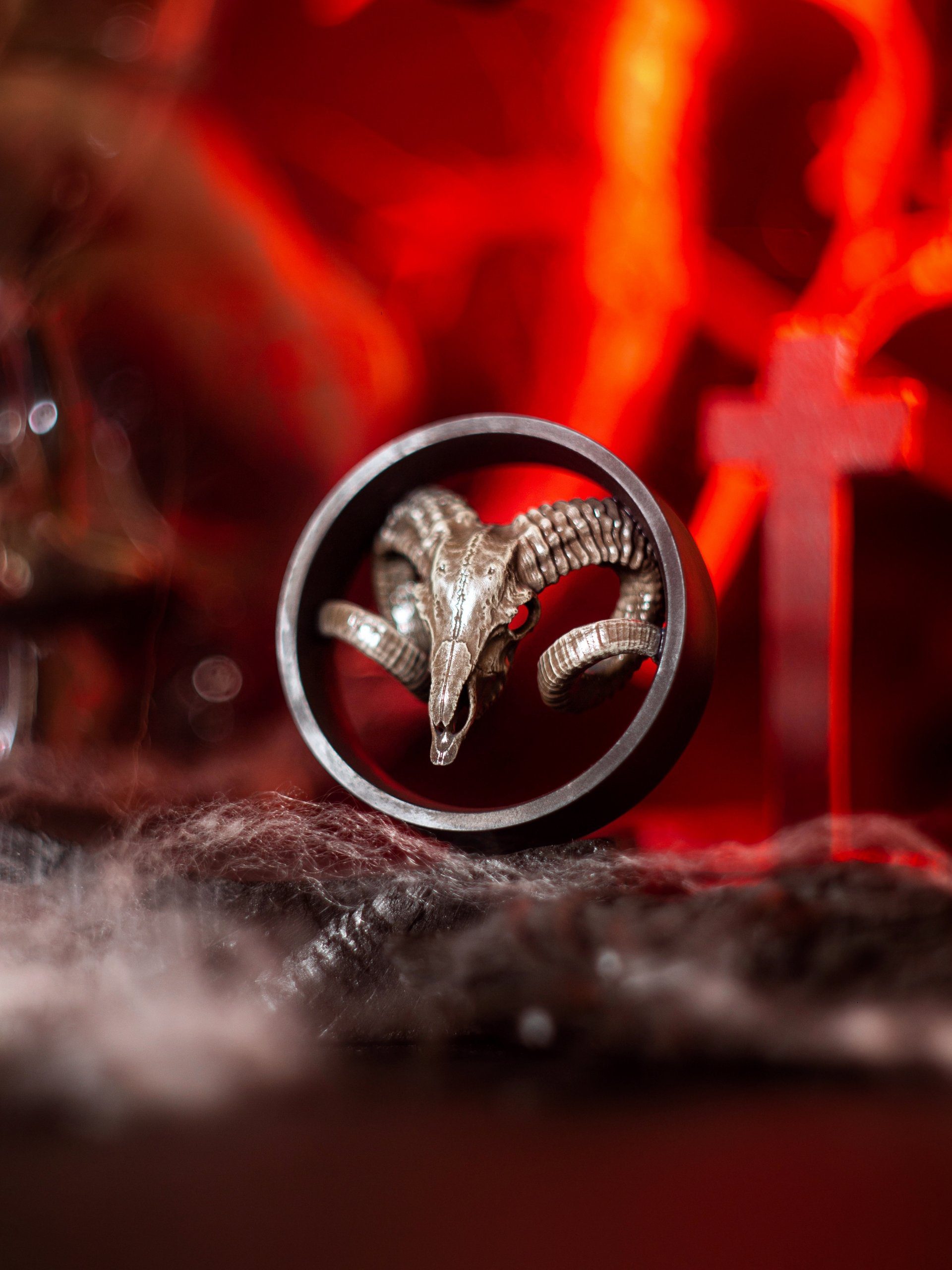 Ram Skull - Double Flared Ear Plugs - Image 3